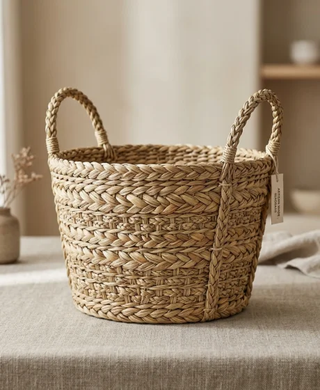Authentic Traditional Hand-Woven Artisan Basket